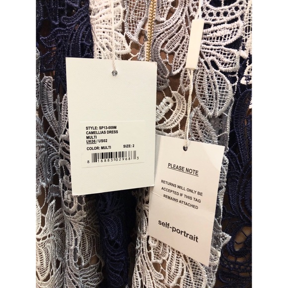 SOLD Self Portrait Camellias Lace Midi Dress - Picture 5 of 5